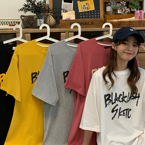BI-A200490  블랙래쉬 반팔 여성 박스 티셔츠